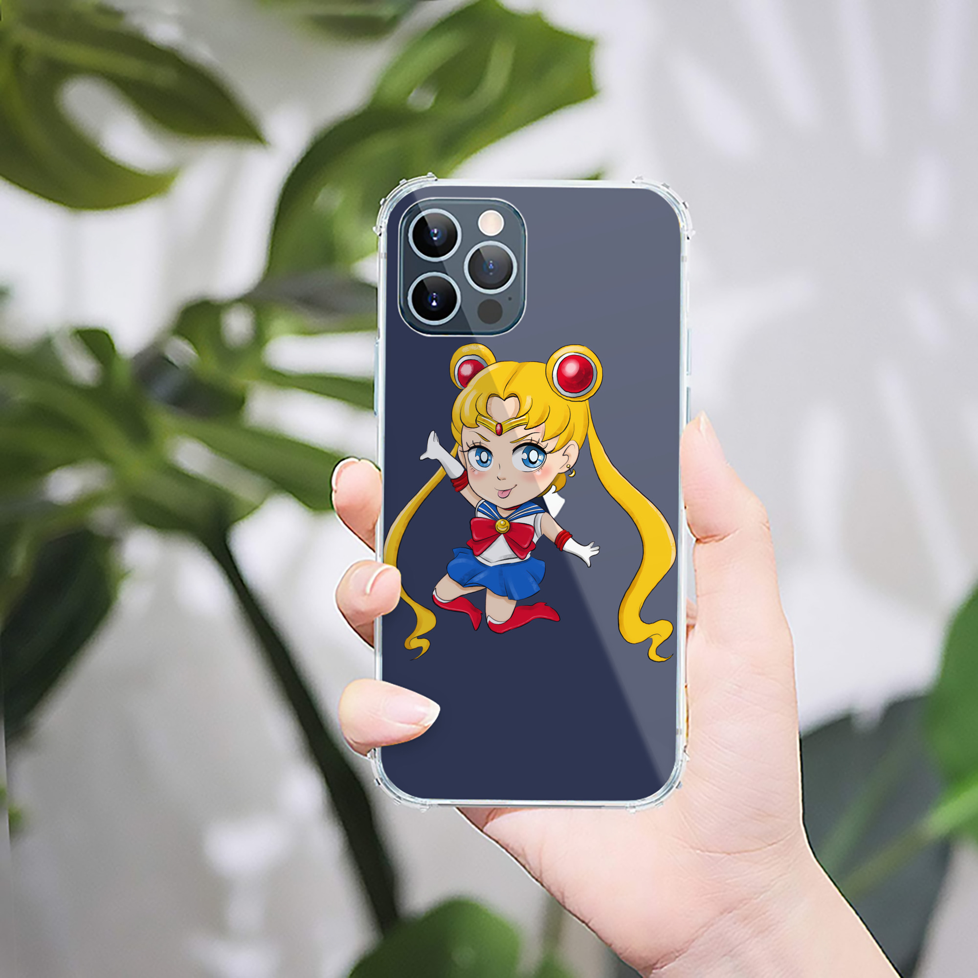 （画像用） 美少女戦士セーラームーン 月野 うさぎ つきの うさぎ Sailor Moon Tsukino Usagi 【iPhone 12シリーズ対応】透明スマホケース（クリアソフトケース）